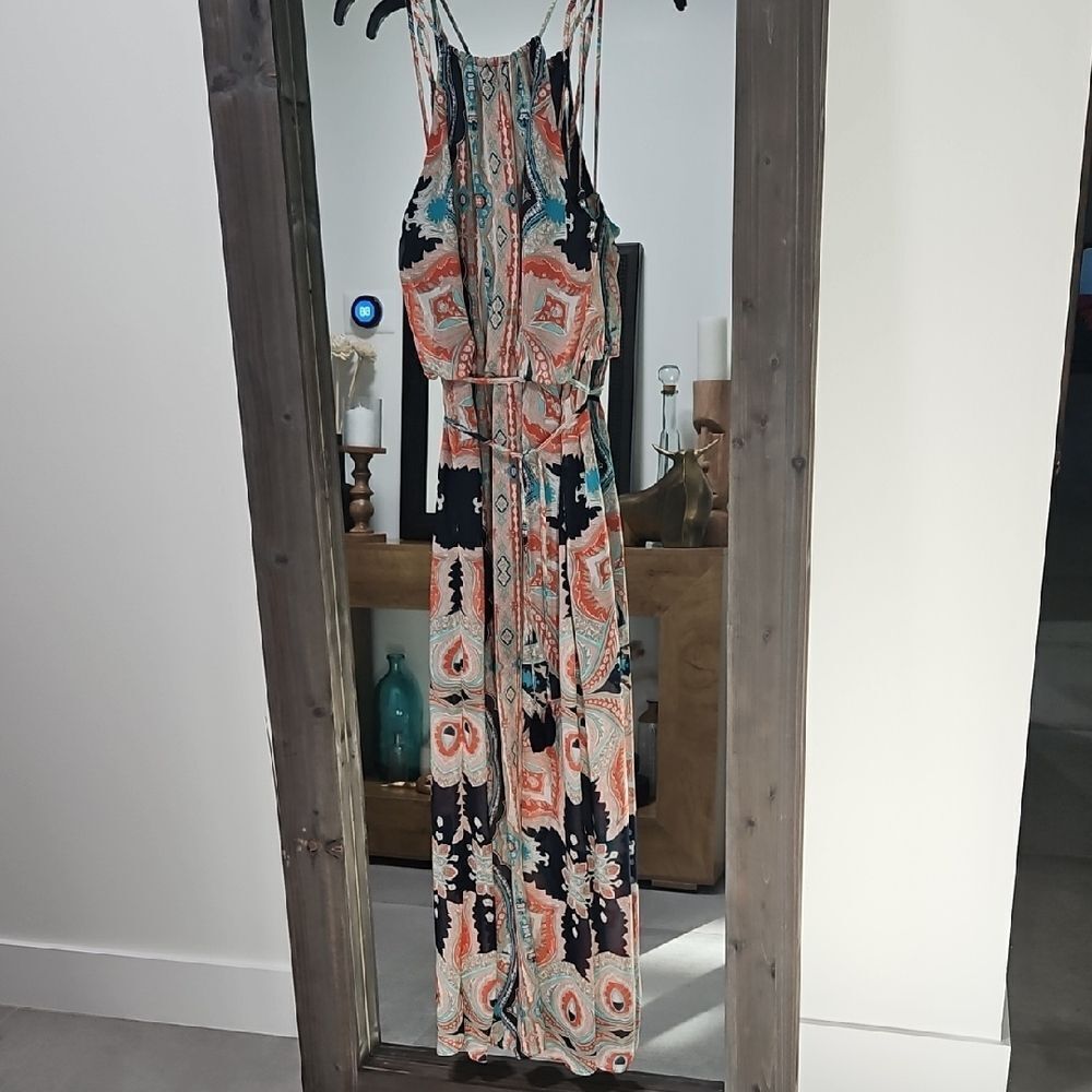 Bisou Bisou Multicolor Paisley Maxi Dress